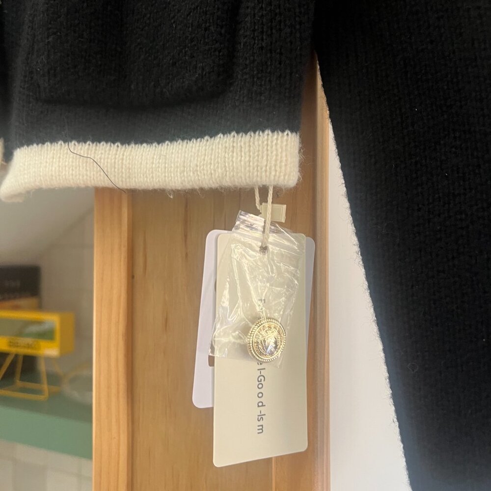 Commense Contrast Trim Jersey Cardigan XS - Picture 6 of 6